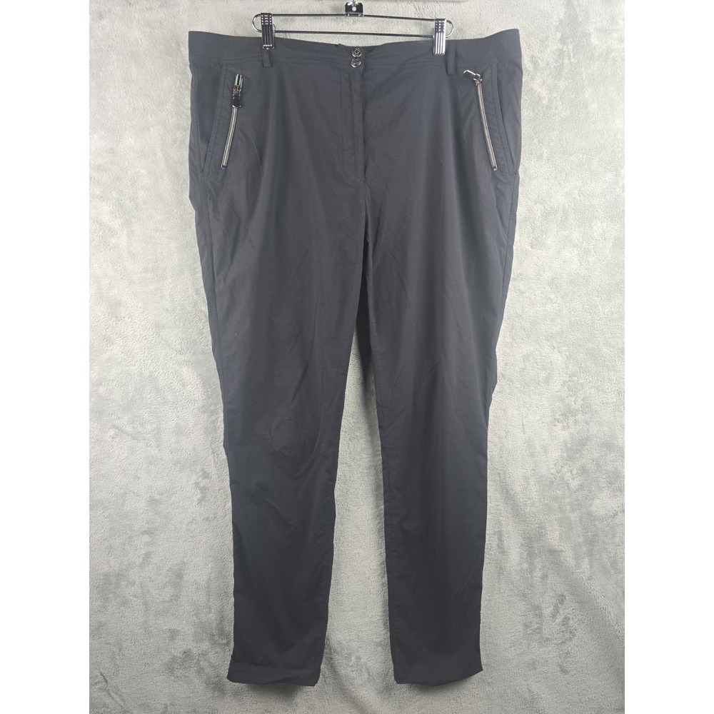 Anatomie The Gail Travel Pants XL Black Travel Stretch Tapered Comfort Zipper